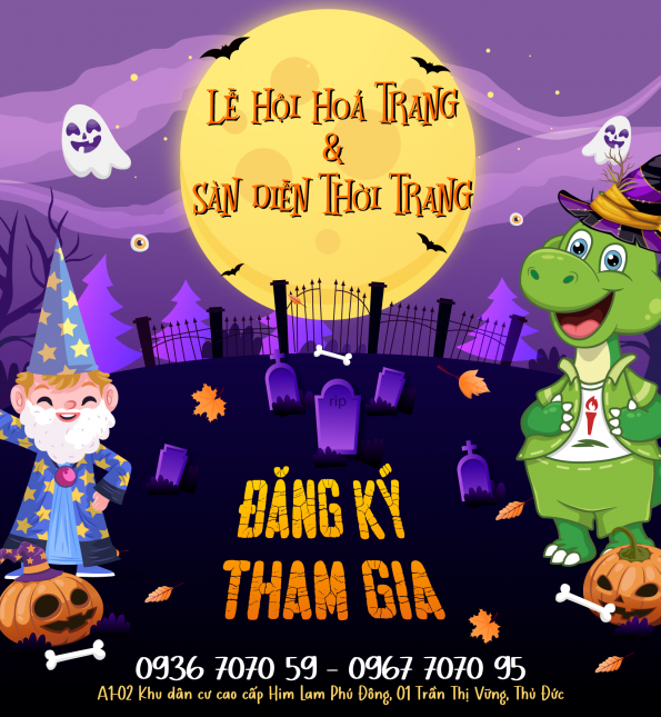 THAM GIA LỄ HỘI HÓA TRANG VÀ SÀN DIỄN THỜI TRANG CÙNG DINOS ENGLISH & MATH ACADEMY