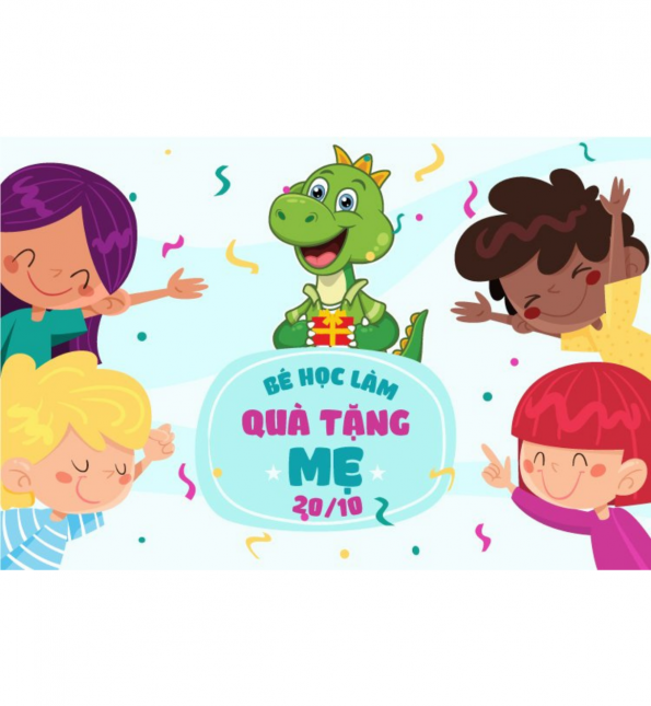 BÉ TẬP LÀM QUÀ TẶNG MẸ NGÀY 20/10 